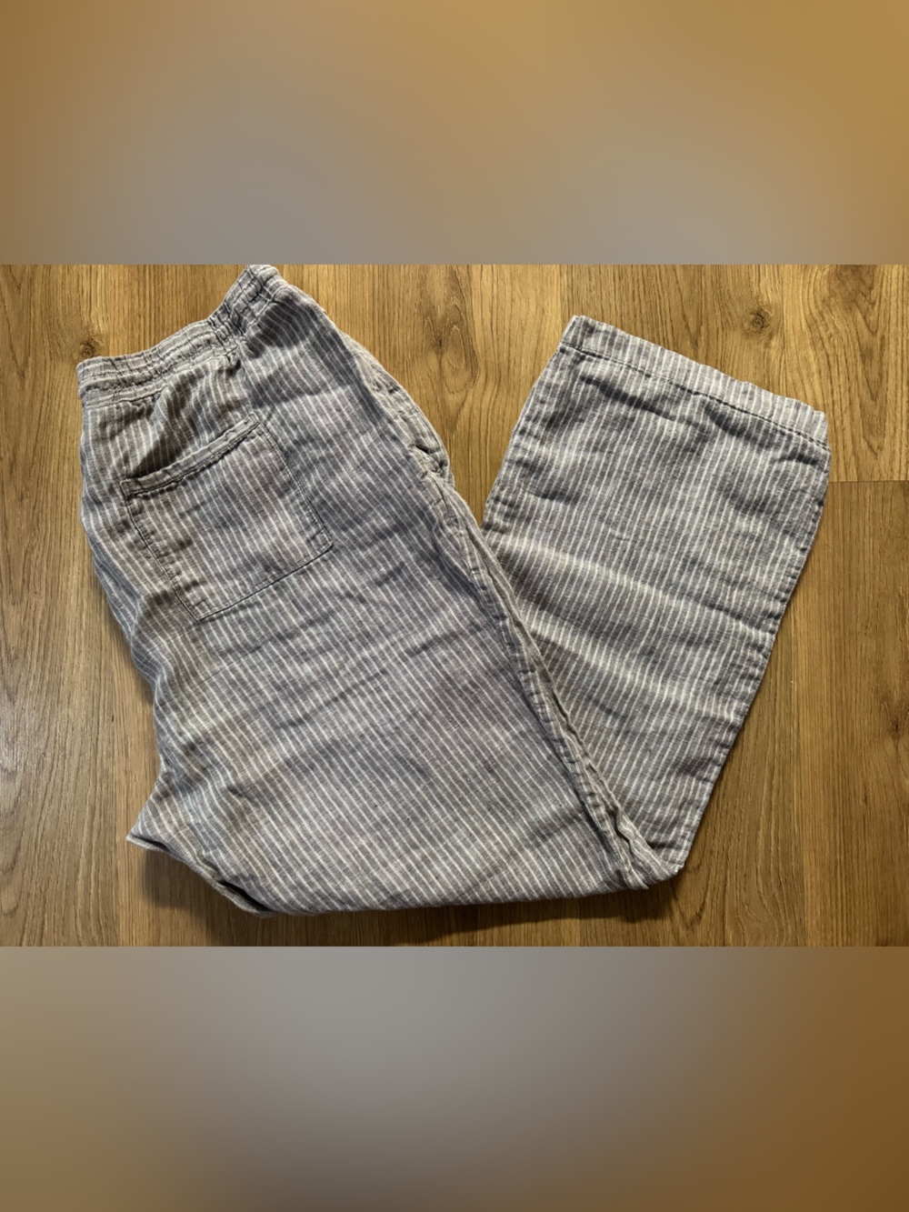 Women’s Linen Striped Wide Leg Pants
